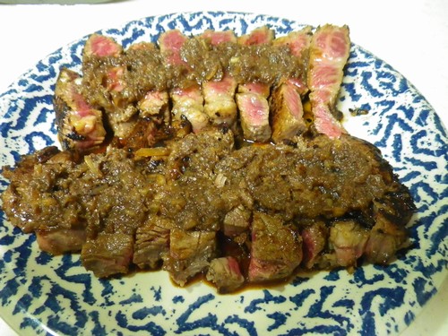 ステーキ出来上がり