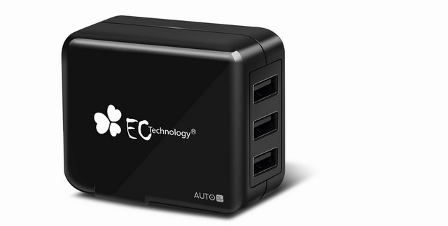 EC Technology 20W/4A 3ポートUSB充電器