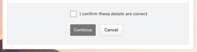 I confirm these details are correct