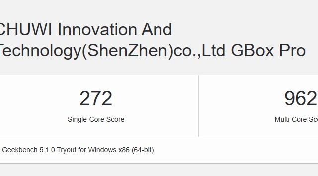 CHUWI GBox Proベンチマーク